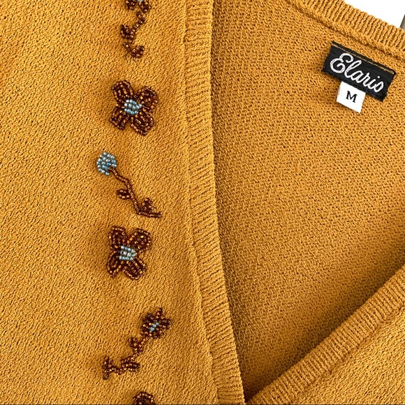 Elaris Designer Fitted-Stretchy Beaded Cardigan - Picture 5 of 7